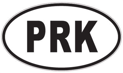 PRK - 3 Letter Initials Oval Sticker