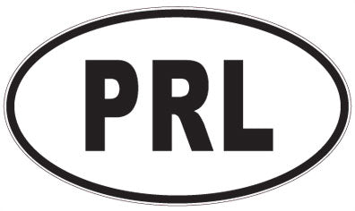 PRL - 3 Letter Initials Oval Sticker
