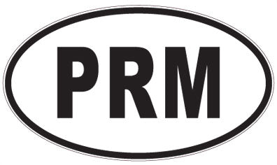 PRM - 3 Letter Initials Oval Sticker