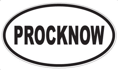 PROCKNOW - Oval Sticker
