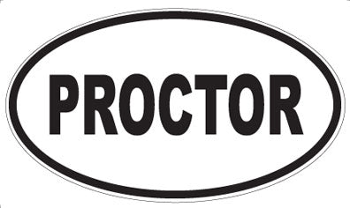 PROCTOR - Oval Sticker