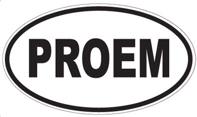 PROEM - Oval Sticker