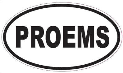 PROEMS - Oval Sticker