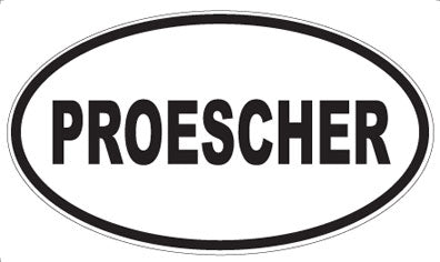 PROESCHER - Oval Sticker