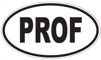 PROF - Oval Sticker
