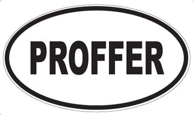 PROFFER - Oval Sticker