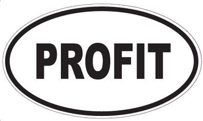 PROFIT - Oval Sticker