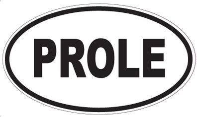 PROLE - Oval Sticker