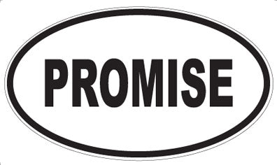PROMISE - Oval Sticker