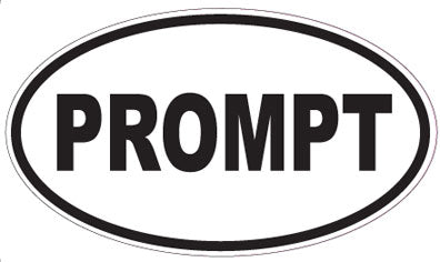 PROMPT - Oval Sticker