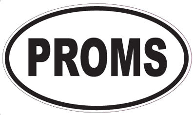 PROMS - Oval Sticker