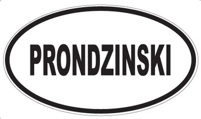 PRONDZINSKI - Oval Sticker