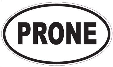 PRONE - Oval Sticker