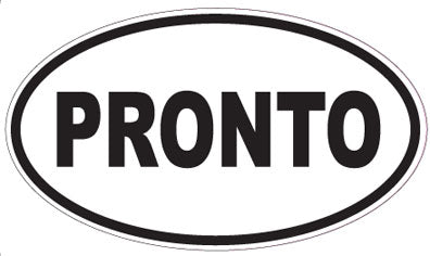 PRONTO - Oval Sticker