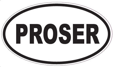 PROSER - Oval Sticker