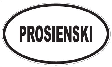 PROSIENSKI - Oval Sticker