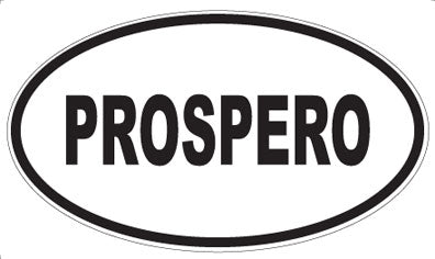 PROSPERO - Oval Sticker