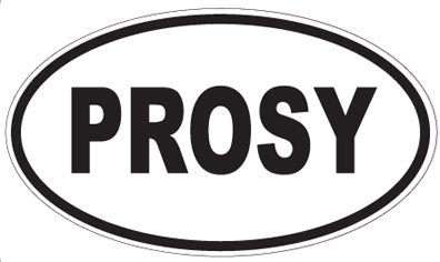 PROSY - Oval Sticker