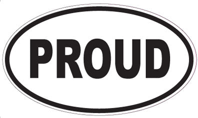 PROUD - Oval Magnet