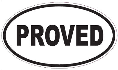 PROVED - Oval Sticker