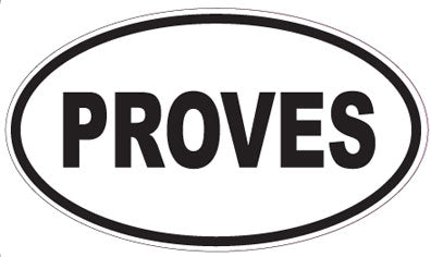 PROVES - Oval Sticker