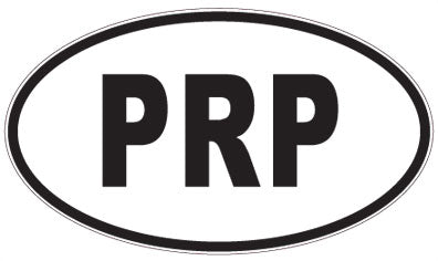 PRP - 3 Letter Initials Oval Sticker
