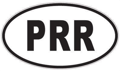 PRR - 3 Letter Initials Oval Sticker