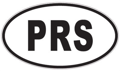 PRS - 3 Letter Initials Oval Sticker