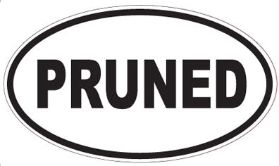 PRUNED - Oval Sticker