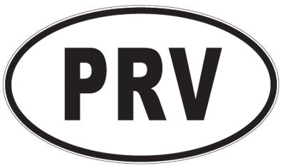 PRV - 3 Letter Initials Oval Sticker