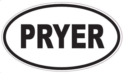 PRYER - Oval Sticker