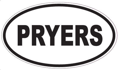 PRYERS - Oval Sticker