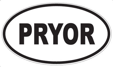PRYOR - Oval Magnet