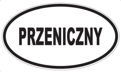PRZENICZNY - Oval Sticker