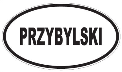 PRZYBYLSKI - Oval Sticker