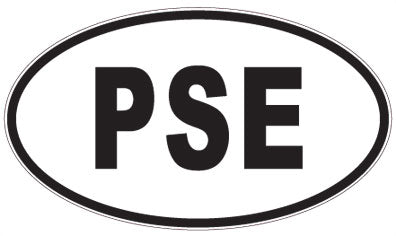 PSE - 3 Letter Initials Oval Sticker