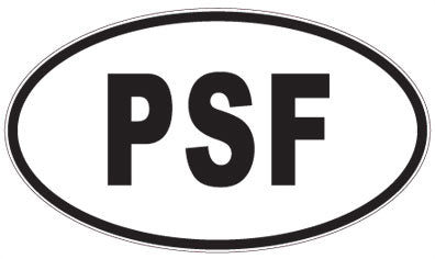 PSF - 3 Letter Initials Oval Sticker