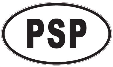 PSP - 3 Letter Initials Oval Sticker