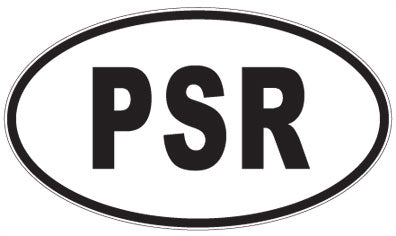 PSR - 3 Letter Initials Oval Sticker