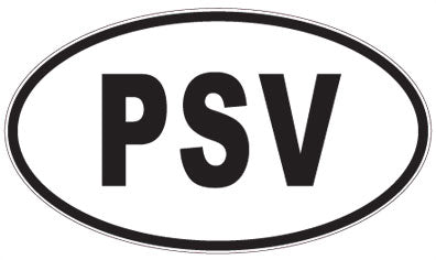 PSV - 3 Letter Initials Oval Sticker