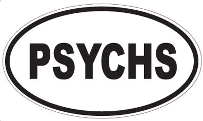 PSYCHS - Oval Sticker