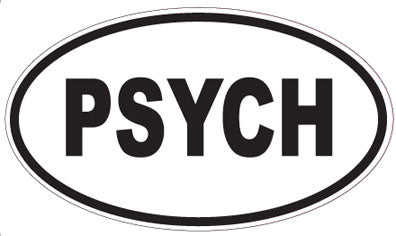 PSYCH - Oval Magnet