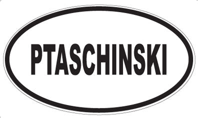 PTASCHINSKI - Oval Sticker