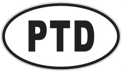 PTD - 3 Letter Initials Oval Sticker
