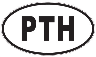 PTH - 3 Letter Initials Oval Sticker