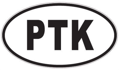 PTK - 3 Letter Initials Oval Sticker