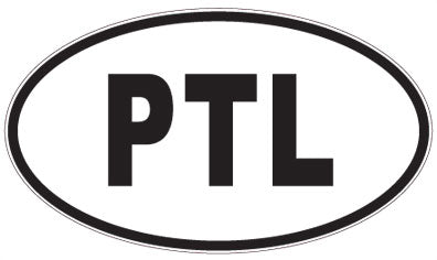 PTL - 3 Letter Initials Oval Sticker