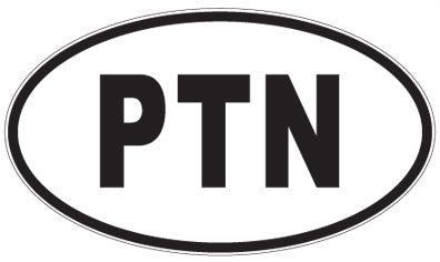PTN - 3 Letter Initials Oval Sticker