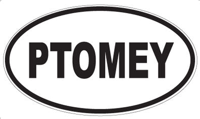 PTOMEY - Oval Magnet
