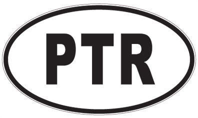 PTR - 3 Letter Initials Oval Sticker